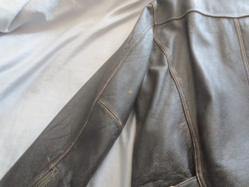 Vintage Hard to Find Heavy Thick Soft Leather Danier Motorcycle Jacket - Large - Picture 7 of 19