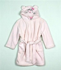 Girls bathrobe fleece dressing gown with cats face sizes 98/104, 110/116