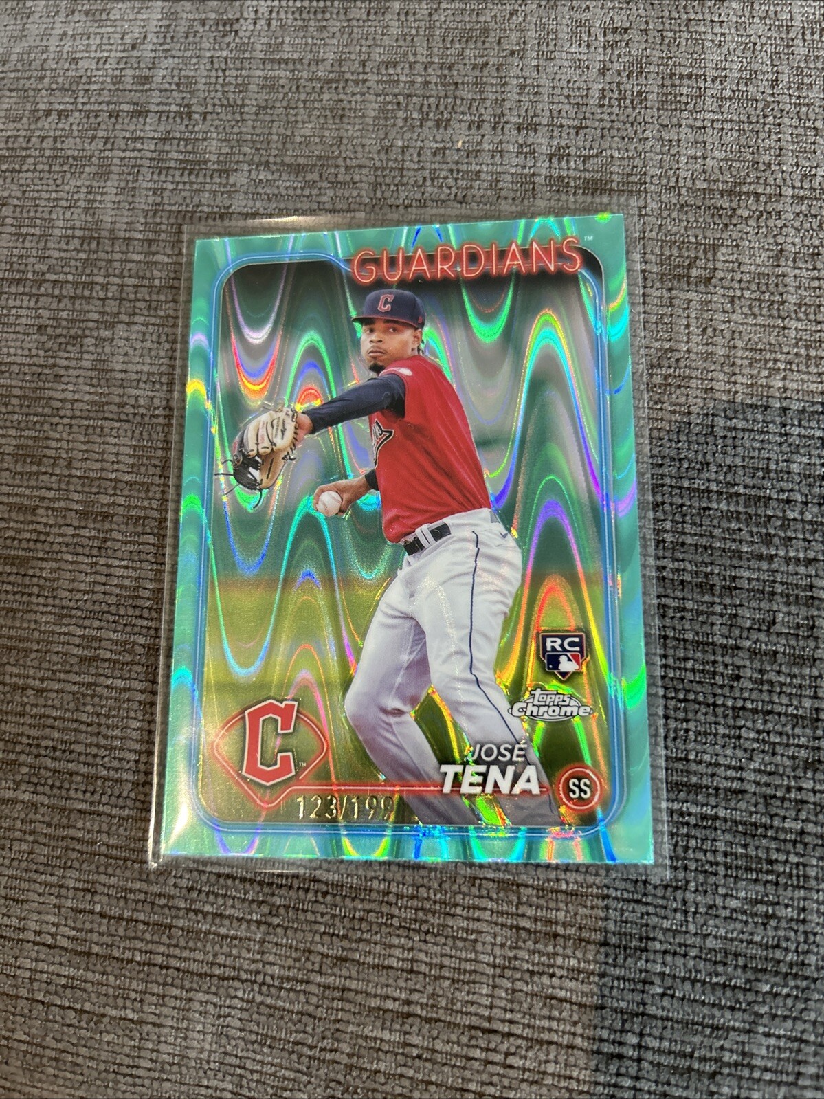2024 Topps Chrome - Aqua Lava Refractor #29 Jose Tena 123/199 Rc Nationals