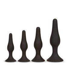 3/4Piece Silicone Anal Training Starter Kits Beginner Anal Trainer Butt Plug Set