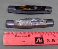 Lot of 2 NOS 3 Blade Pocket Knives, Imperial/Schrade and Rite Edge