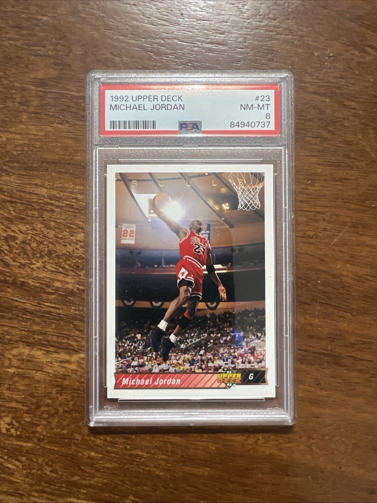 Michael Jordan 1992-93 Upper Deck #23 PSA 8 Chicago Bulls Hall of Fame MVP HOF