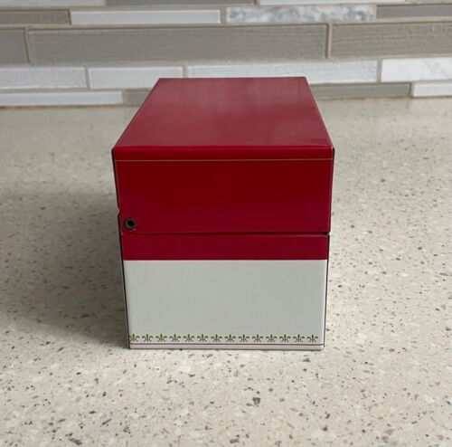 Vintage Metal Campbell's Soup Recipe Box w/Dividers & Recipe Cards 5.25" x 3.25" - Picture 2 of 6
