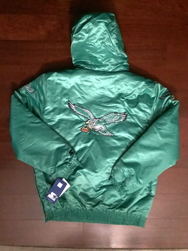Philadelphia Eagles Starter Pullover Jacket Kelly Green NFL S. Barkley Kg sz L - Picture 2 of 6