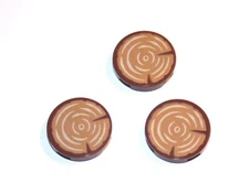 3x LEGO ® tile/tile 2x2 round wood tree trunk annual rings 14769pb196 new brown