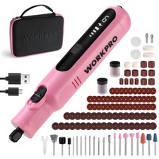 WORKPRO 8V Cordless Rotary Tool Kit 6 Variable Speeds Type-C Cable 117 Accessory