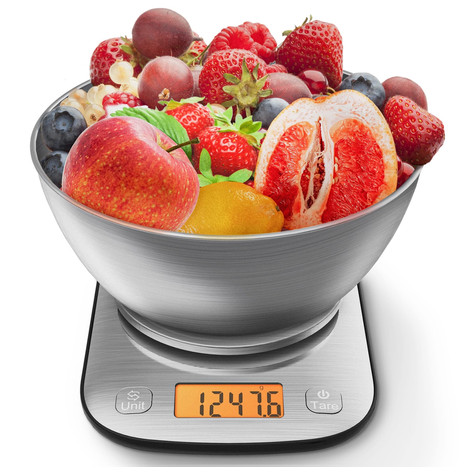 Food Kitchen Scale Digital Weight Grams and Oz with IPX6 Waterproof，Professio...