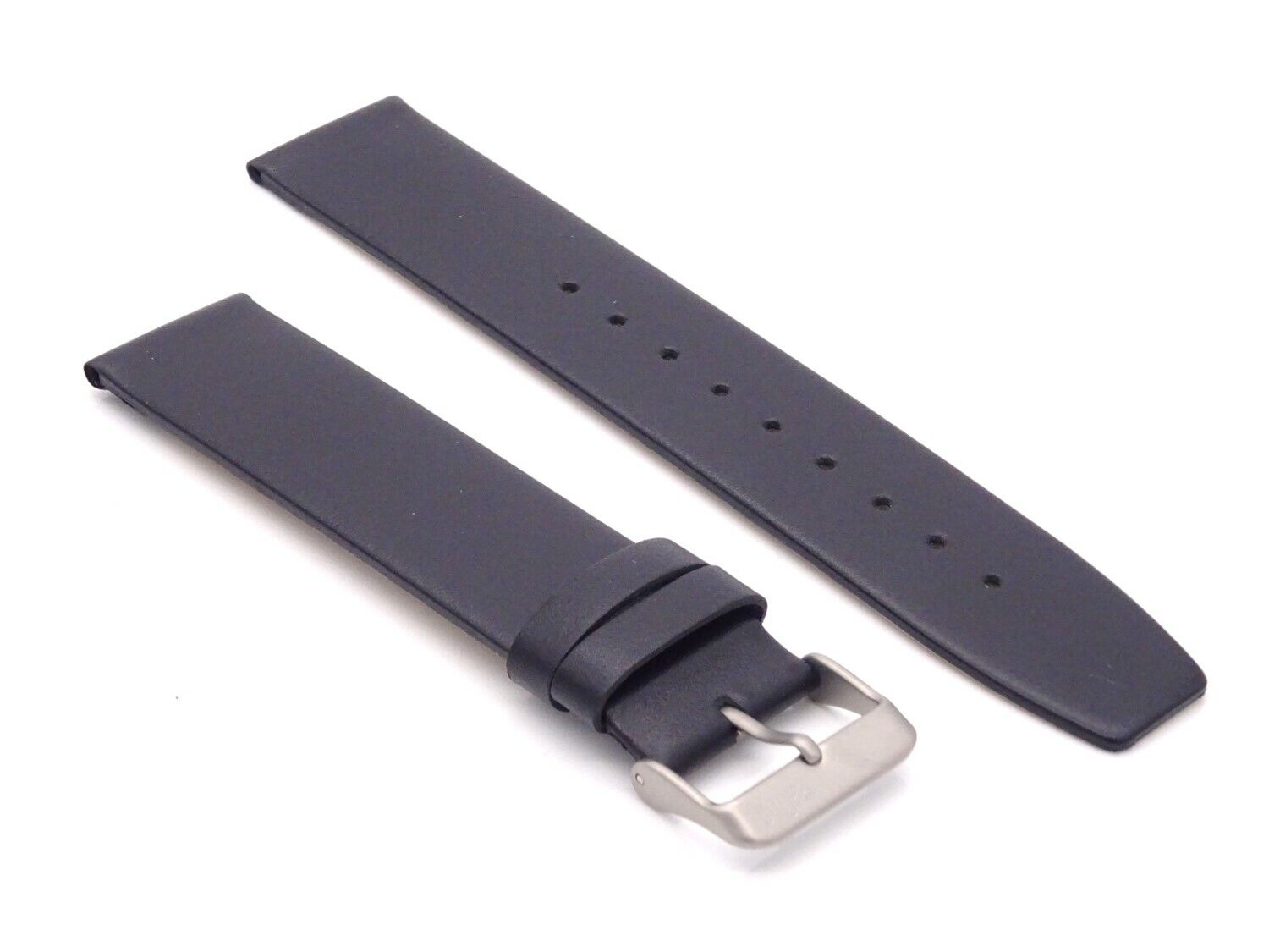Original Replacement Strap for Braun watch BN 0231 bkbkgal, Leather, Black, 69048