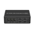4 Port 4K USB HDMI KVM Switcher 4 x 1 USB HDMI Switch Splitter Box Control