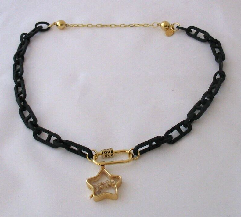 BAR By Alexa Rae Melania Clara Boutique Hugs & Kisses XOXO Necklace Matte Black eBay