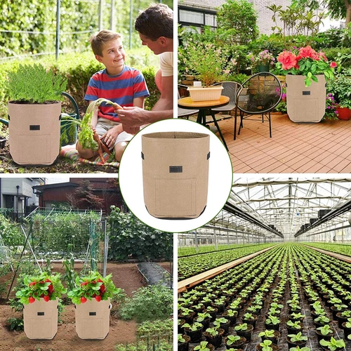 5-10PCS Garden Vegetable Potato Planting Bags 7 Gallon Non Woven Fabric Pot US - Picture 17 of 24