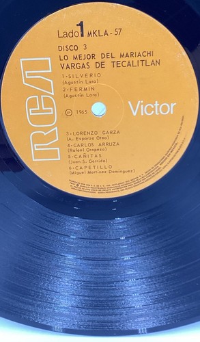 lo MEJOR Del MARIACHI VARGAS DE TECALITLAN (RCA VICTOR 3x VINYL LP MEXICO) EX - Picture 11 of 13
