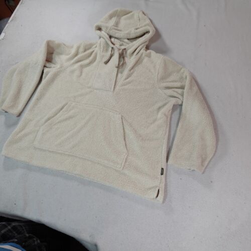 Cabelas Hoodie Womens 2XL XXL Beige Pullover Fleece Knit Outdoors Thick Pile Top - Picture 2 of 13