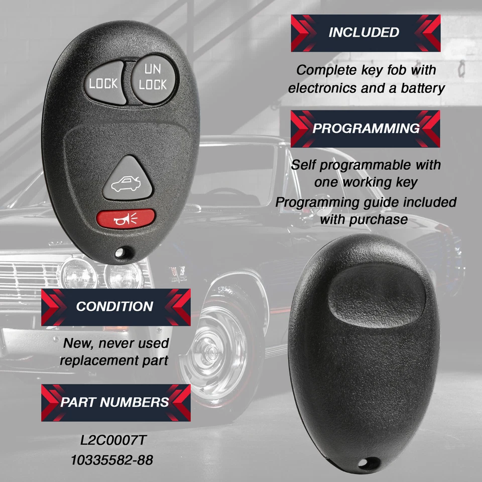 For 2002 2003 2004 2005 2006 2007 Buick Rendezvous Keyless Car Remote Key Fob Foto 4 de 4