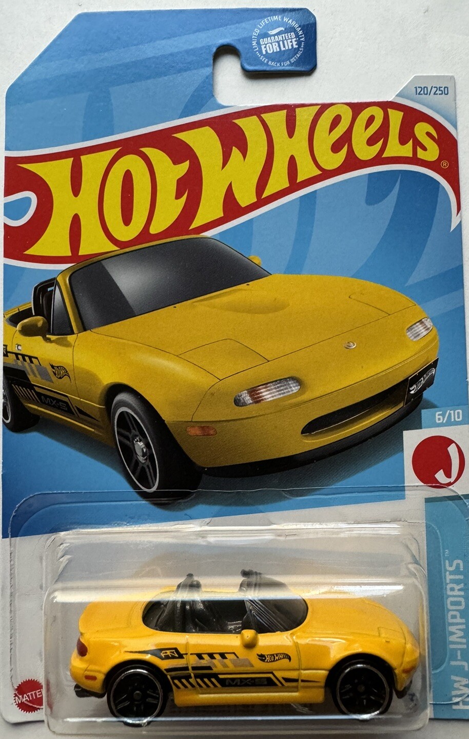 2024 Hot Wheels HW J-IMPORTS 6/10 '90 Mazda MX-5 Miata 120/250 (Yellow)