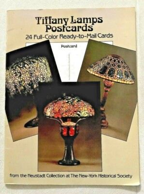 Tiffany Lamps Postcards Book 24 Total Postcards NY Historical Society