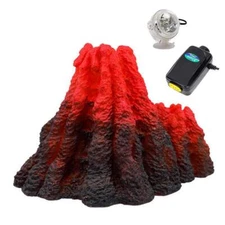 Tank Decoration Volcano Ornament Lava Explosion Look Aquarium Decorations wit...