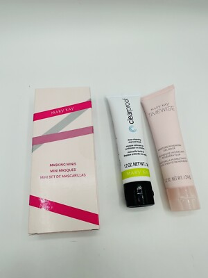 New In Box Mary Kay Masking Minis Charcoal & Renewing Gel Mask Set  #179758