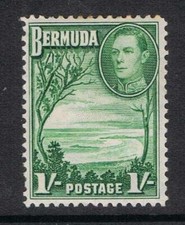 Bermuda 1938 King George VI 1/- Grape Bay SG115 Sc122 Mint