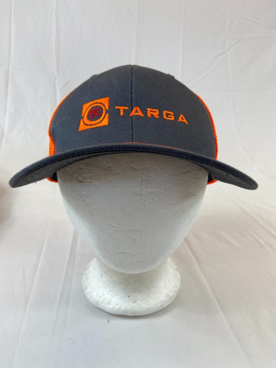 Targa Baseball Cap Snapbacks Hat Mesh Back Neon Orange Embroidered