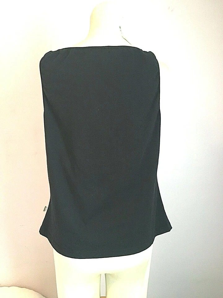 Regata Nine & Company feminina tamanho XL preta pesada sem mangas pesada pesada - Imagem 2 de 4