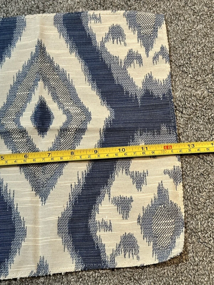 Kravet Thom Filicia Fabric Sample 12” x 11.75” Rigi Ink Blue Diamond Crafts - Image 4 of 4