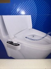 CLEAR REAR BIDET ATTACHMENT FOR TOILET 2 RETRACTABLE NOZZLE FOR FRONT  BACK
