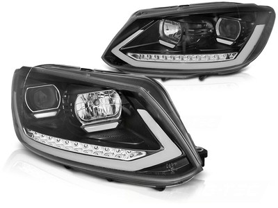 Headlights DRL LED daytime running lights for VW Touran 1T3 / Caddy 3 manufactured 10-15 Black