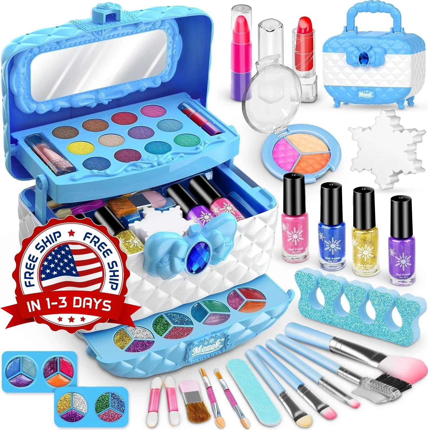 Juego De Set Para Niñas 3 4 5 6 7 8 9 10 11 12 Años Kit De Maquillaje Para Niños