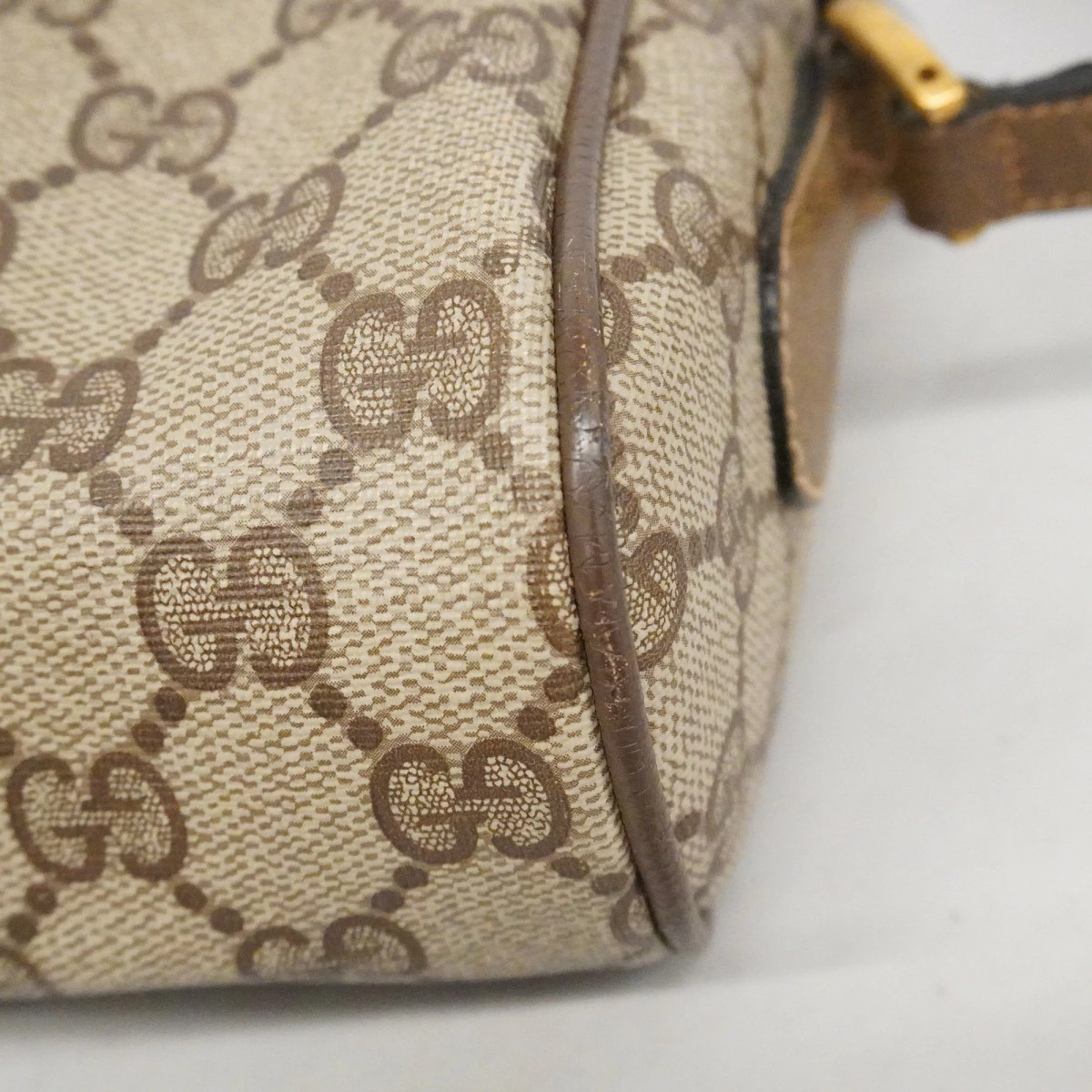 Gucci Jackie GG Canvas Shoulder Bag Brown Gold Leather thumbnail 7