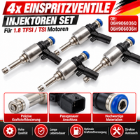 4Er Set Injektoren Einspritzventil 1.8 Tfsi FüR Audi A3 A4 B8 A5 TT 06H906036H