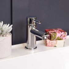 Hunneberg Mono Basin Mixer Tap - Polished Chrome Finish Bathroom Single Lever