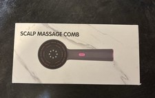 Electronic Scalp Massage Brush Red Plastic for All Hair Types Unisex Round