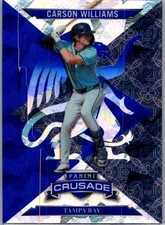 2025 Panini Crusade - Crusade Carson Williams,  #28 Blue Cracked Ice (RC)