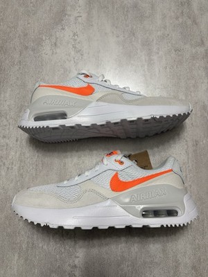 Nike Air Max SYSTM White/Orange/Photon Dust Size 6Y DQ0284-114