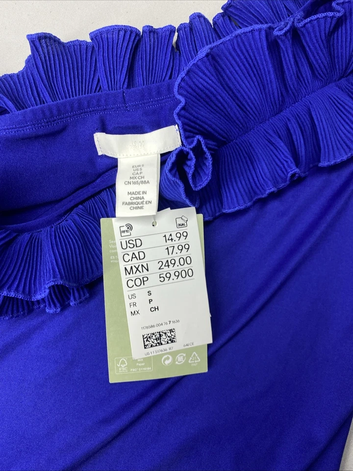 Body H&M Drapeado Un Hombro Tanga Croqueta Femenino Elegante Talla Pequeña  Foto 4 de 4