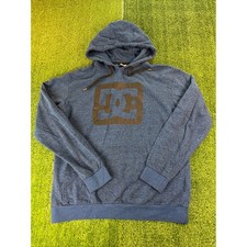 DC Shoes Skateboarding Men's Blue Lightweight Graphic Hoodie Sweatshirt Size LG
