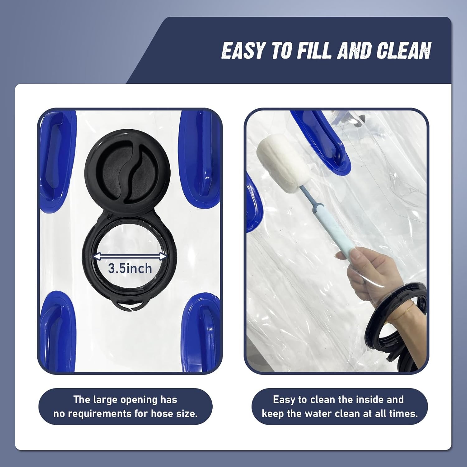 Water Storage Bladder, 25/50/100 Gallon Portable Water Tank, Collapsible Water S