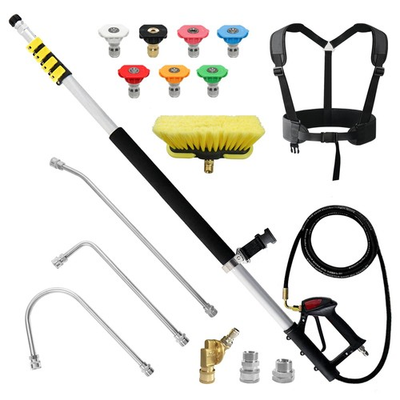 #ad 24 FT Pressure Washer Telescoping Wand with Power Washer Extension Wands Bru... $208.91