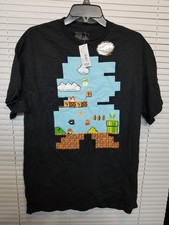 Super Mario Nintendo T Shirt Large NEW WITH TAGS Black