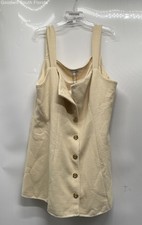 Fashion Nova Womens Yellow Sleeveless Square Neck Button Front Mini Dress Sz 3X