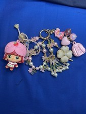 Strawberry Shortcake Crystal Bead Dangle | Large Figurine Charm