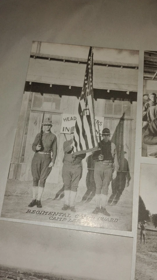 9 Vintage Original Camp Lee Virginia 1918 Postcards WW1 Military Army Doughboy  - Image 2 of 4