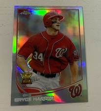 2013 Topps Chrome All-star Rookie Gold Cup Bryce Harper Trading Card #220. rookie card picture