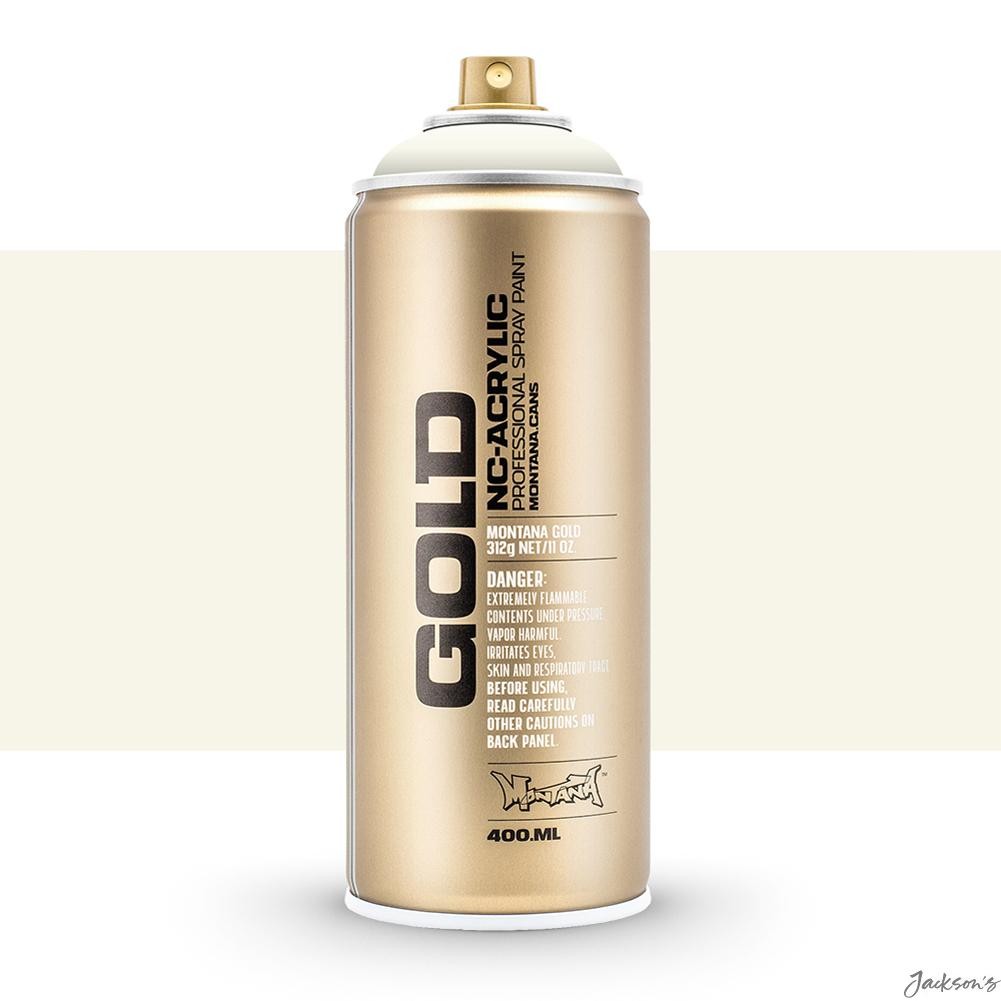 Montana Gold Spray Paint Acrylic Lacquer 400ml Shock White Cream Opaque