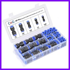 60Pcs Quick Connect Air Hose Fittings 5/32 1/4 5/16 3/8 1/2 inch Quick Releas...