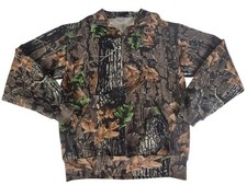 Vintage Jerzees Camo 1/4 Zip Sweatshirt Mens M Trebark Made In USA Outdoors NWOT