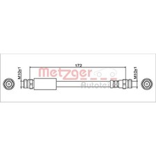 METZGER BREMSSCHLAUCH HINTEN passend für AUDI A1 SEAT ARONA IBIZA SKODA KAMIQ 
