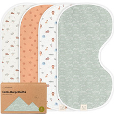 4-Pack Baby Burp Cloths Baby Girl, Boy - Organic Cotton Burp Cloth, Extra Large,