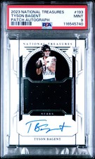 2023 Panini National Treasures #193 Tyson Bagent Rookie Patch Auto /99 PSA 9